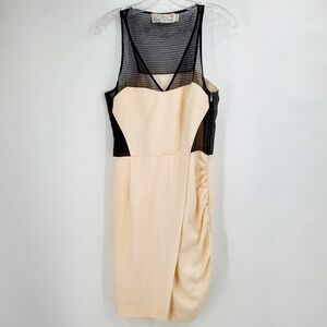 SHIPLEY & HALMOS Wool and Silk, Black and Cream Color Dress